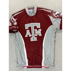 Texas A&M Aggies 3/4 Zip Campus S/S Cycling Jersey (Men's XL) Maroon